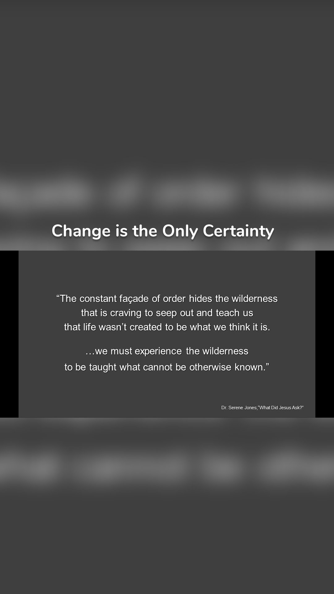 Change is the Only Certainty 